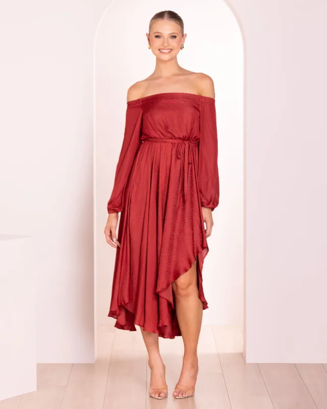 Yves Off Shoulder Midi Dress sold by Pilgrim