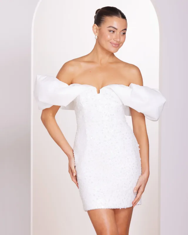 Jaymie Off Shoulder Mini Dress sold by Pilgrim