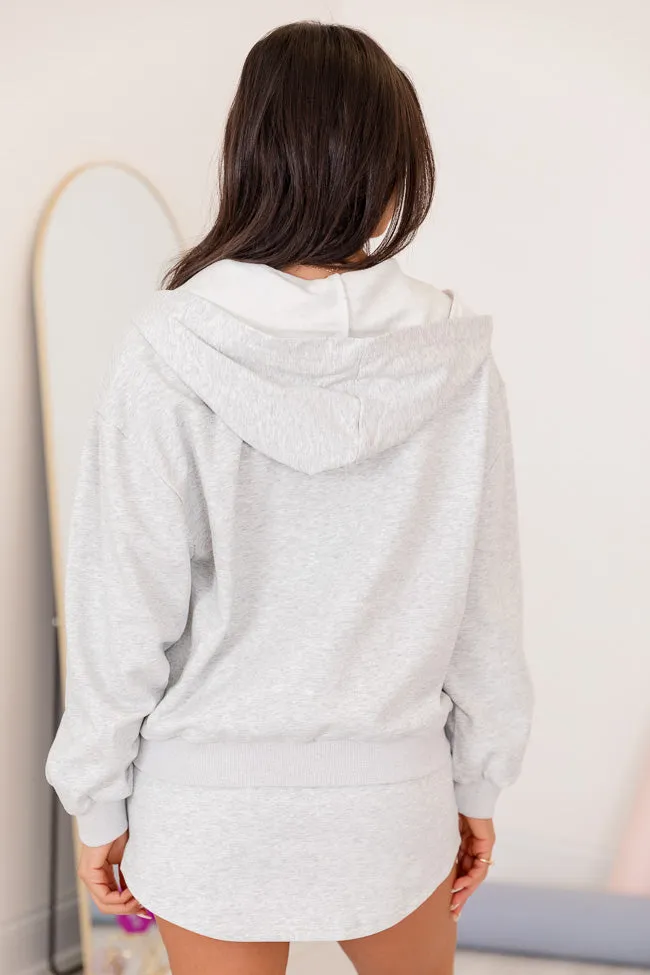 Tried It All Grey Knit Full Zip Hoodie FINAL SALE sold by Pink Lily product image thumbnail 5