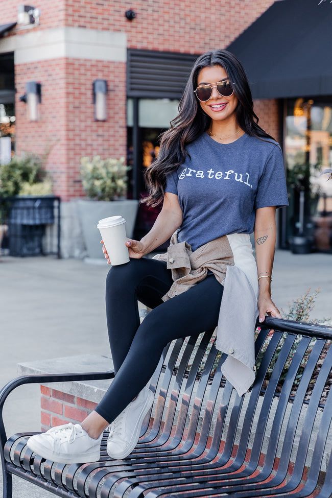 Grateful Graphic Tee Navy sold by Pink Lily product image thumbnail 3