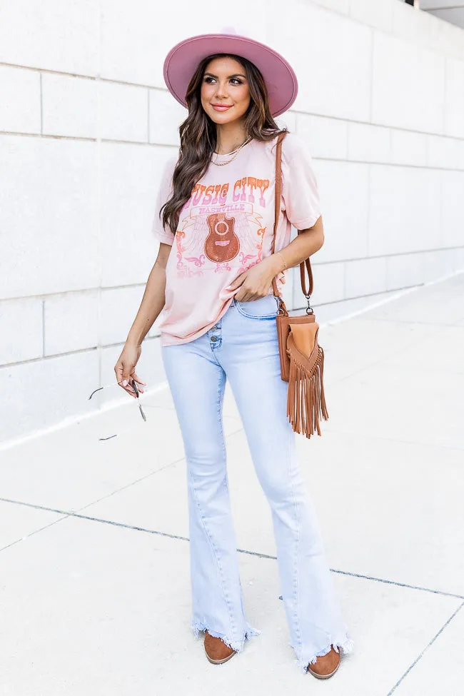 Tanya Light Wash Button Fly Flared Jeans FINAL SALE sold by Pink Lily product image thumbnail 5