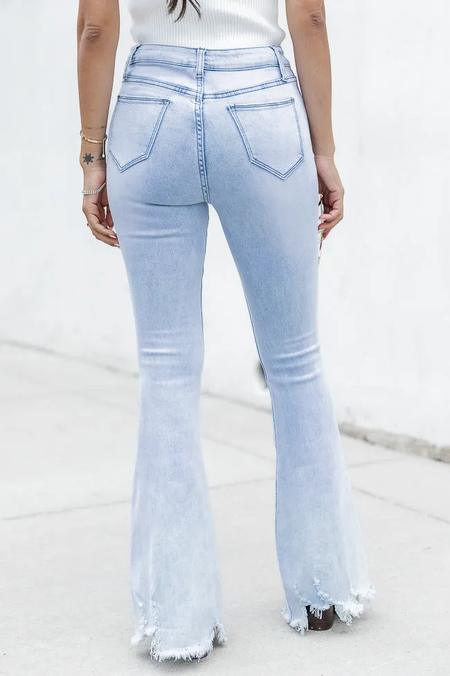 Tanya Light Wash Button Fly Flared Jeans FINAL SALE sold by Pink Lily product image thumbnail 3