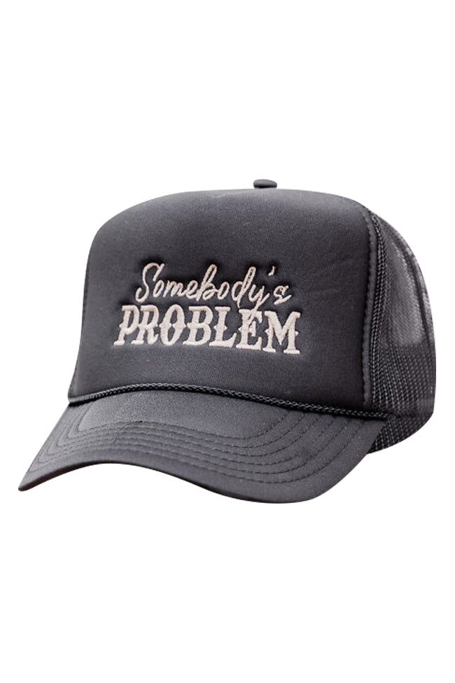 Somebody's Problem Black Trucker Hat sold by Pink Lily product image thumbnail 4
