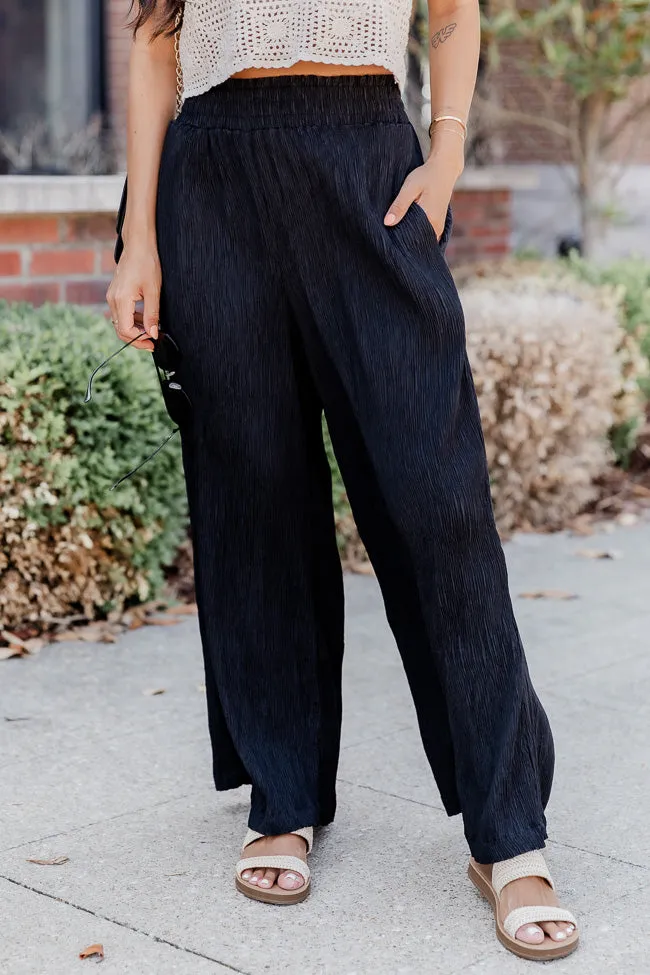 In A Daze Black Pleated Pants FINAL SALE sold by Pink Lily