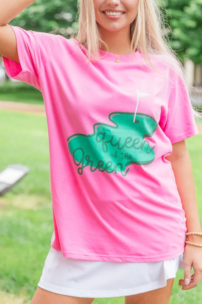 Queen of the Green Hot Pink Graphic Tee sold by Pink Lily product image thumbnail 3
