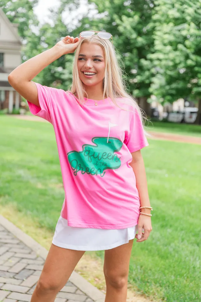 Queen of the Green Hot Pink Graphic Tee sold by Pink Lily product image thumbnail 4