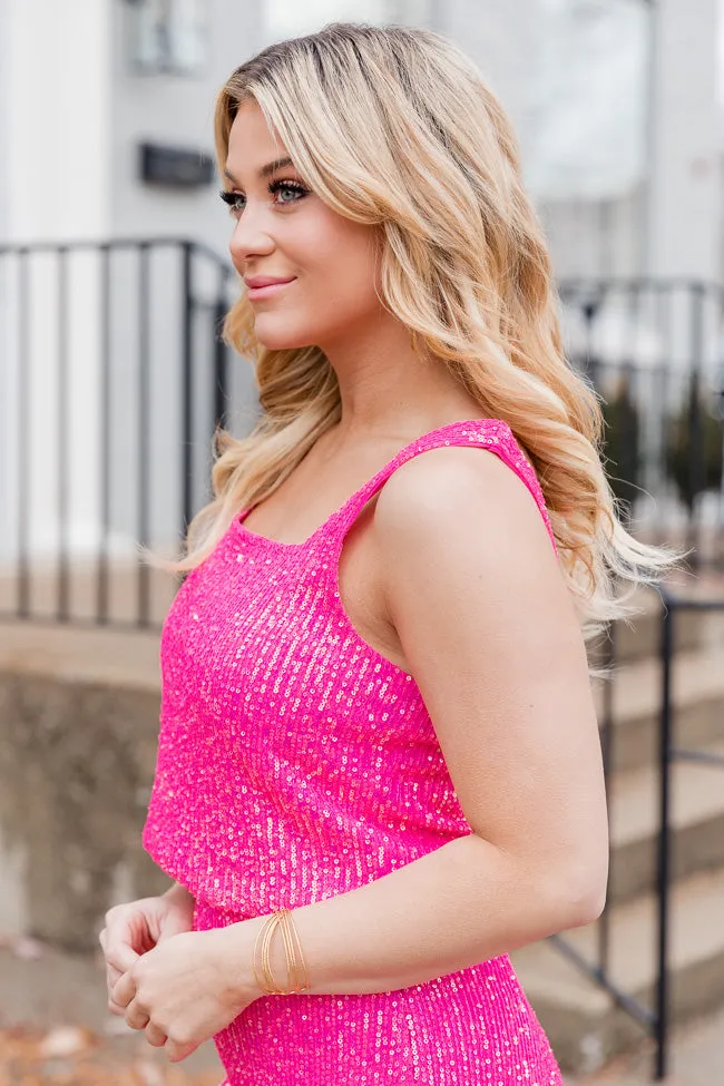 Holiday Fun Pink Sequin Cropped Tank FINAL SALE sold by Pink Lily product image thumbnail 4