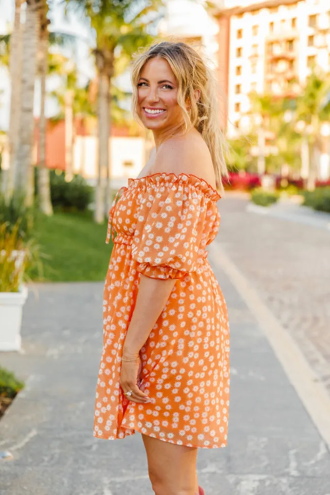 Golden Hour Gulf Orange Floral Dress Krista Horton X Pink Lily sold by Pink Lily product image thumbnail 3