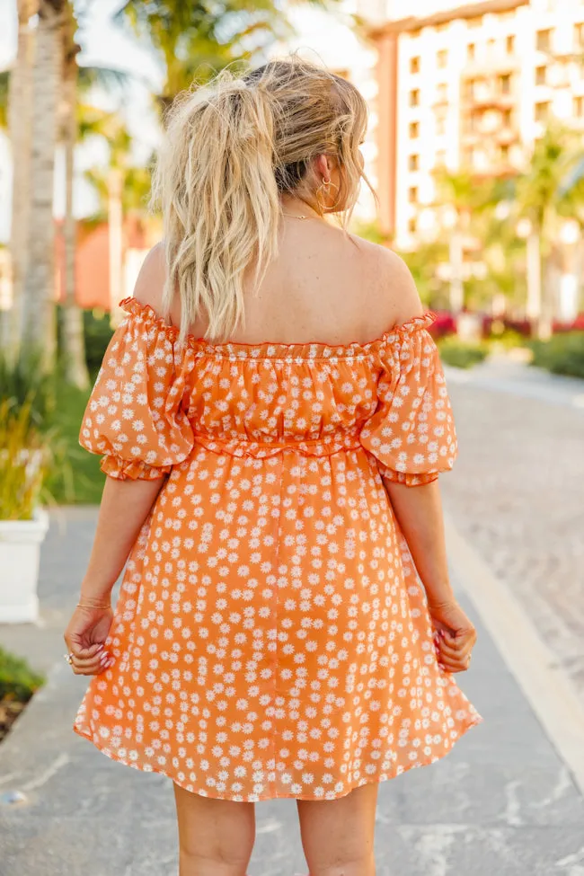 Golden Hour Gulf Orange Floral Dress Krista Horton X Pink Lily sold by Pink Lily product image thumbnail 4