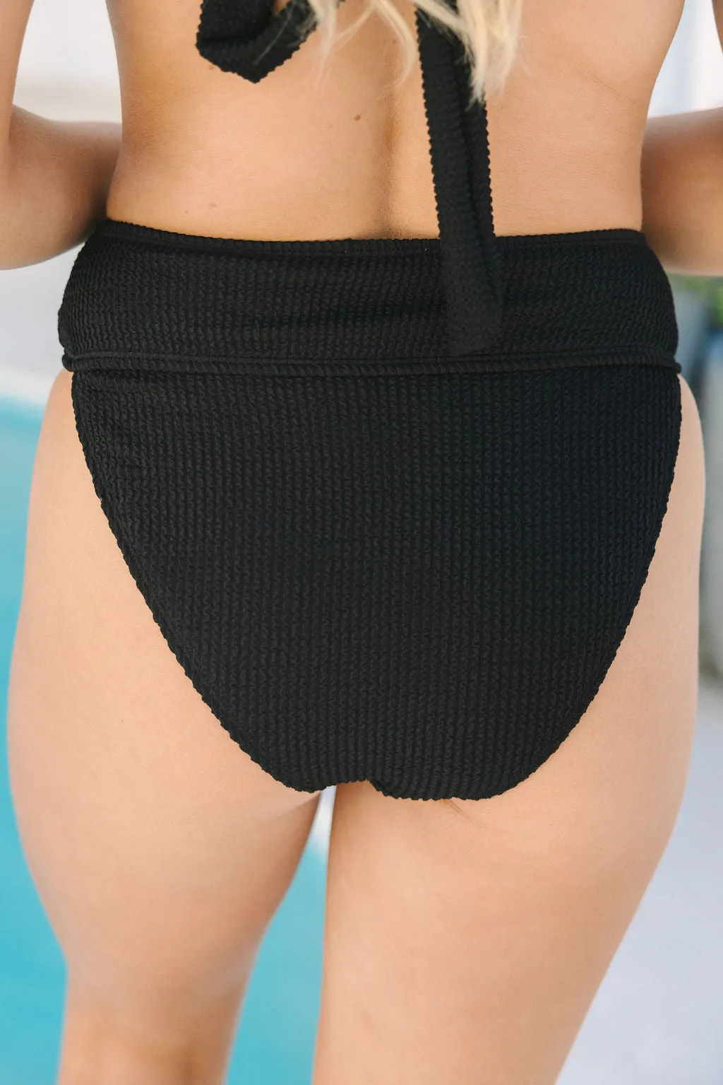 Coastal Kiss Black High Waisted Bikini Bottoms FINAL SALE sold by Pink Lily product image thumbnail 4