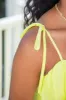 Starlit Skies Yellow Ruffle Detail Tie Strap Maxi Dress FINAL SALE sold by Pink Lily