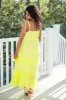 Starlit Skies Yellow Ruffle Detail Tie Strap Maxi Dress FINAL SALE sold by Pink Lily