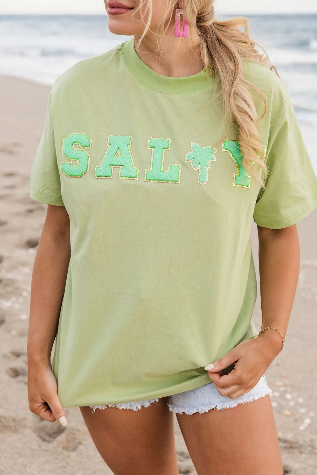 Salty Mint Oversized Graphic Tee FINAL SALE sold by Pink Lily product image thumbnail 3