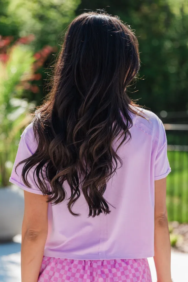 One Step Ahead Orchid Cropped Tee FINAL SALE sold by Pink Lily product image thumbnail 3