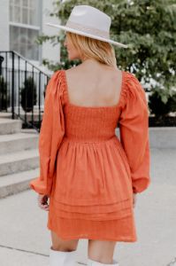 Take Your Time Rust Mini Dress FINAL SALE sold by Pink Lily