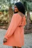 Ultimate Getaway Orange V-Neck Mini Dress FINAL SALE sold by Pink Lily