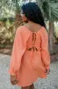 Ultimate Getaway Orange V-Neck Mini Dress FINAL SALE sold by Pink Lily