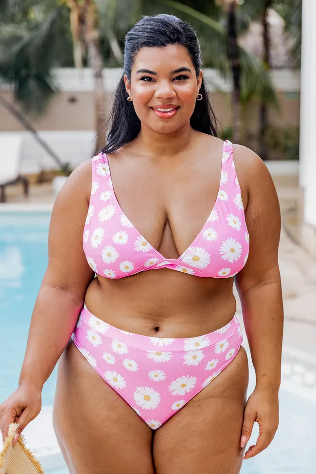 Captivating Sun Pink Daisy High Waisted Bikini Bottoms FINAL SALE sold by Pink Lily product image thumbnail 5