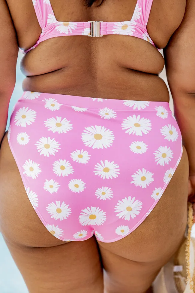 Captivating Sun Pink Daisy High Waisted Bikini Bottoms FINAL SALE sold by Pink Lily product image thumbnail 3