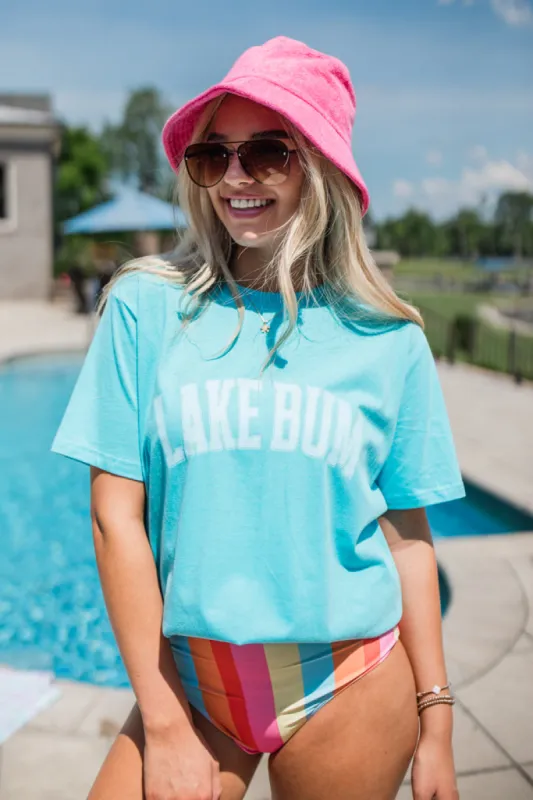 Lake Bum Sapphire Comfort Colors Graphic Tee sold by Pink Lily