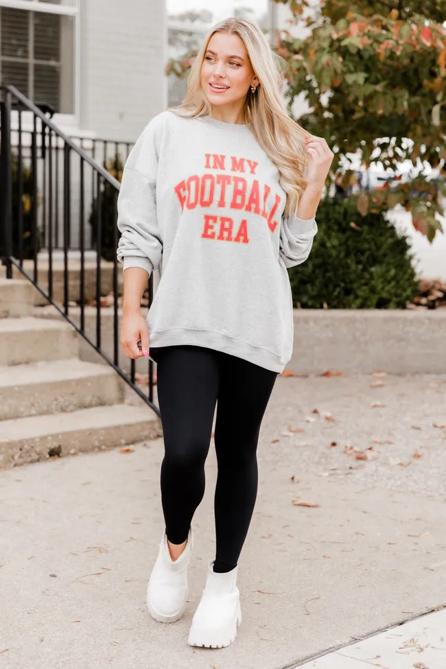 In My Football Era Red Grey Graphic Sweatshirt SALE sold by Pink Lily product image thumbnail 2