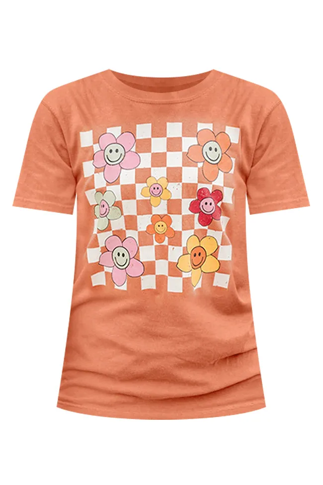 Daisy Checkered Fall Rust Comfort Color Graphic Tee sold by Pink Lily product image thumbnail 5