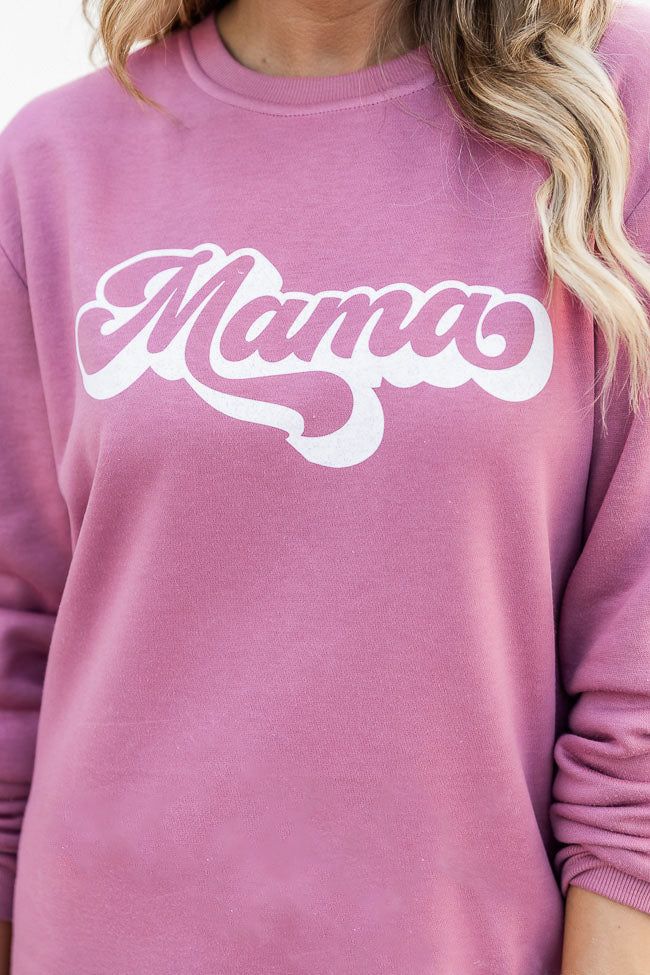 Mama Script Deep Mauve Graphic Sweatshirt FINAL SALE FINAL SALE sold by Pink Lily product image thumbnail 3