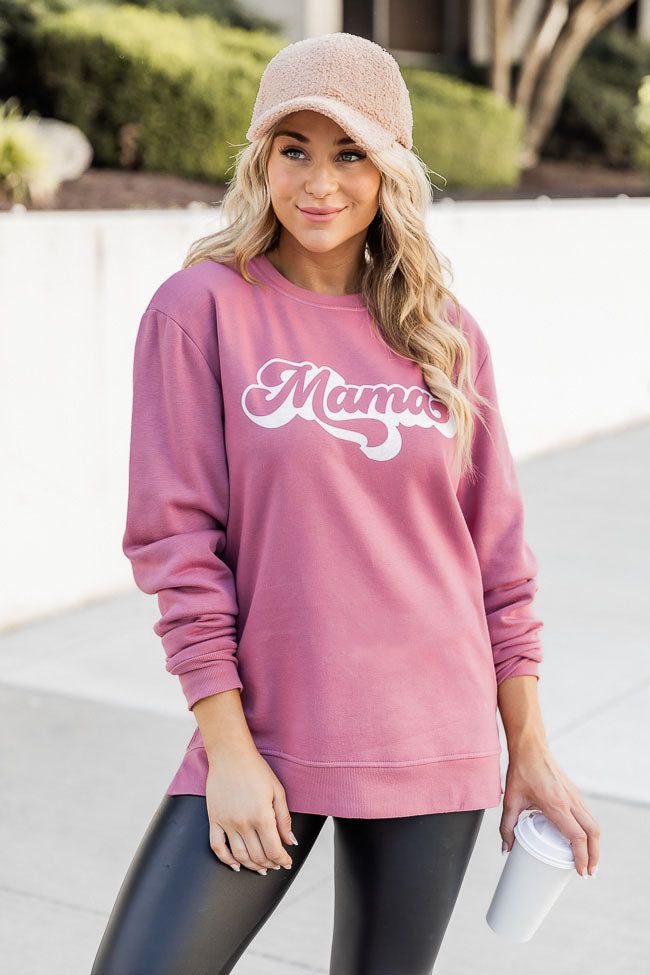 Mama Script Deep Mauve Graphic Sweatshirt FINAL SALE FINAL SALE sold by Pink Lily product image thumbnail 2