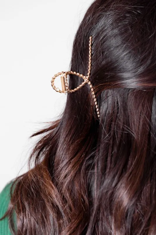 Gold Braided Twist Claw sold by Pink Lily
