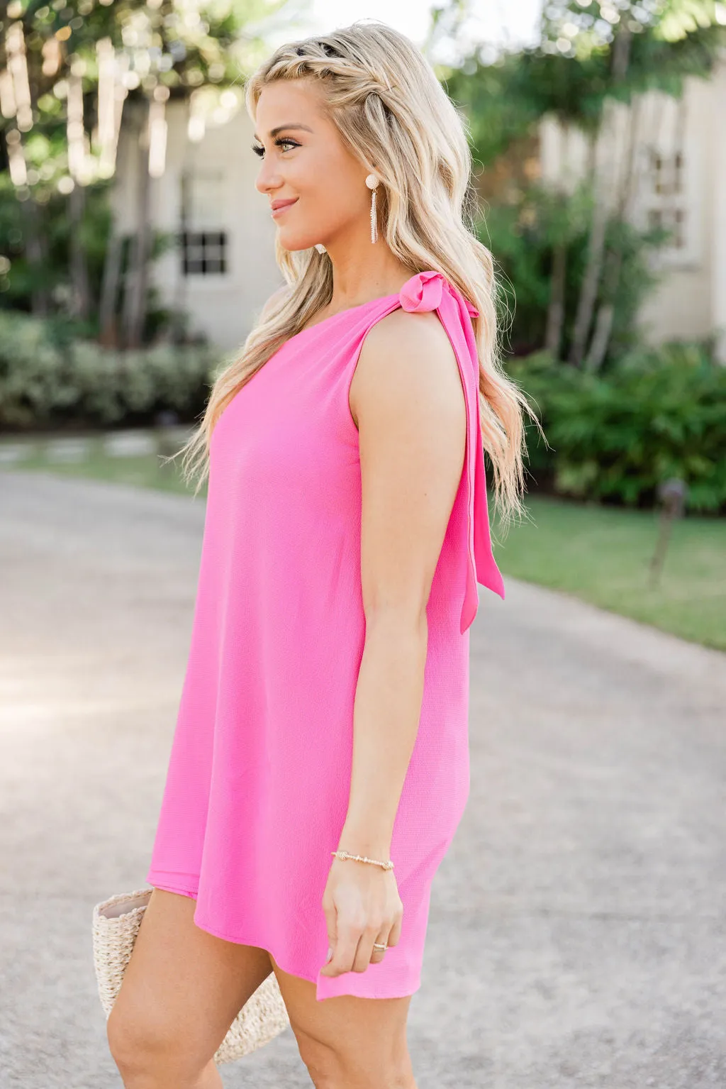 Thriving All Night Magenta One Shoulder Dress FINAL SALE sold by Pink Lily product image thumbnail 4