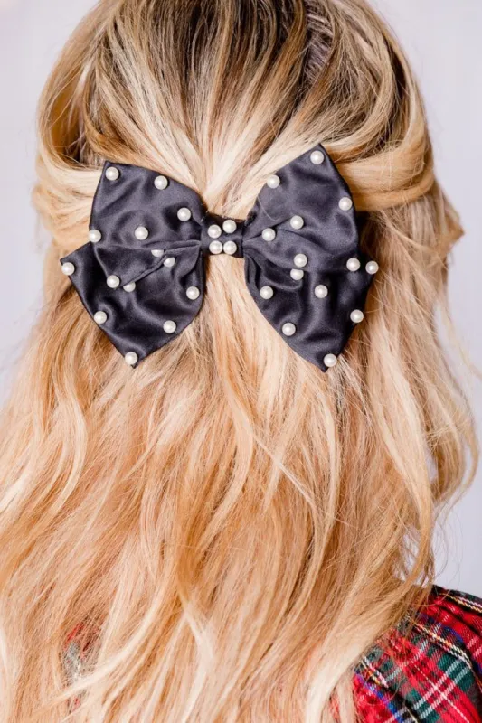 Black Bow with Pearls sold by Pink Lily