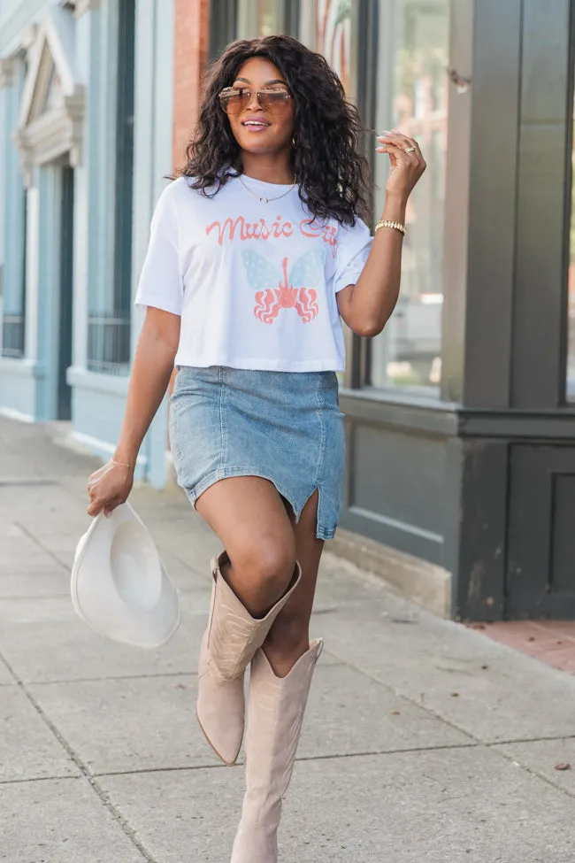 Music City Butterfly White Boxy Tee sold by Pink Lily product image thumbnail 4