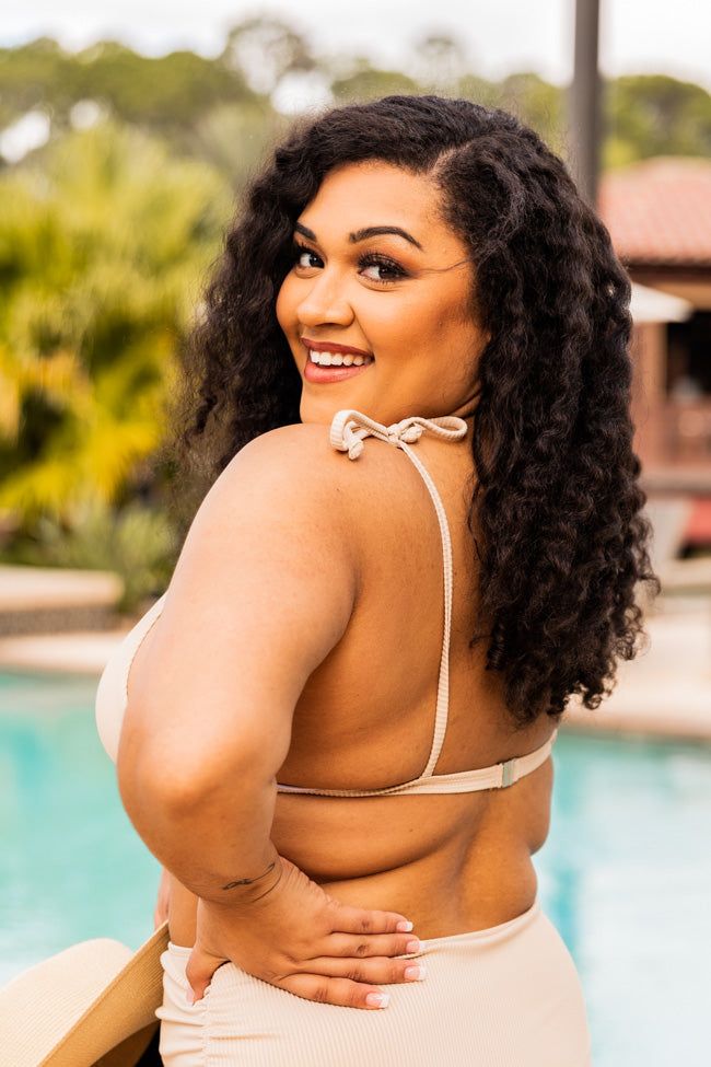 Sandy Wish Taupe Ribbed Bikini Top FINAL SALE sold by Pink Lily product image thumbnail 5