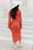 Believing In You Rust Scoop-Neck Long Bell Sleeve Midi Dress FINAL SALE sold by Pink Lily