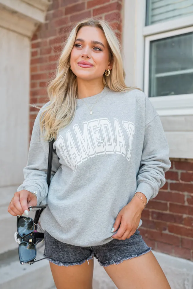 Gameday Block Grey Graphic Sweatshirt sold by Pink Lily product image thumbnail 3