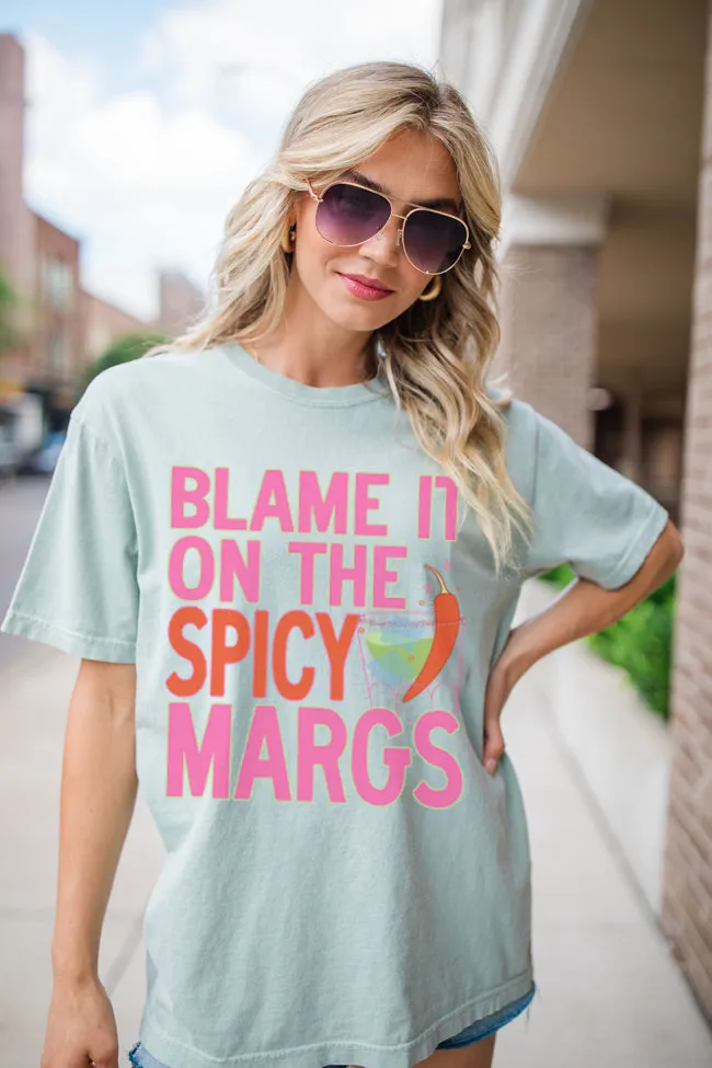 Blame It On The Spicy Margs Bay Comfort Colors Graphic Tee sold by Pink Lily product image thumbnail 3