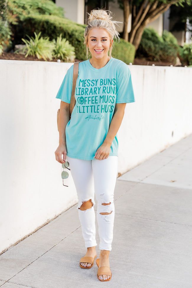Teacher Life Chalky Mint Graphic Tee sold by Pink Lily product image thumbnail 5