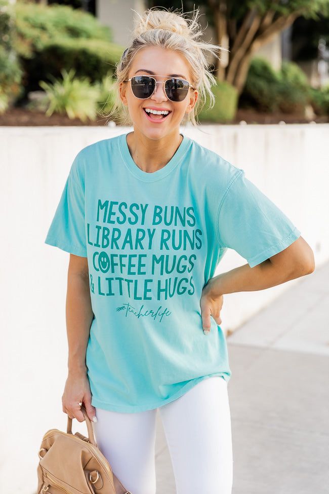 Teacher Life Chalky Mint Graphic Tee sold by Pink Lily product image thumbnail 4