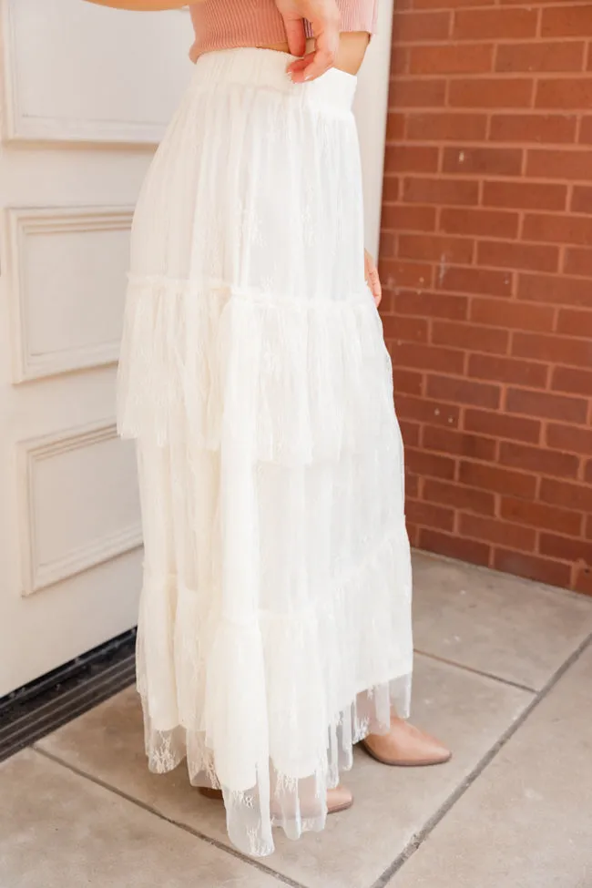 California Dreaming Ivory Lace Maxi Skirt sold by Pink Lily product image thumbnail 3