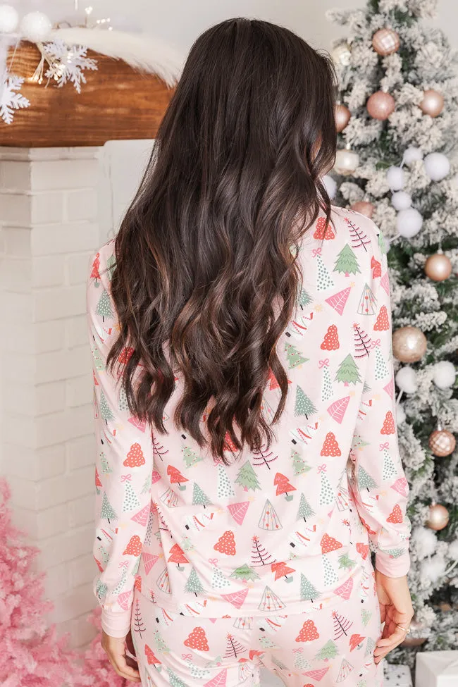 Merry All the Way Pink Trees Pajama Top FINAL SALE sold by Pink Lily product image thumbnail 4