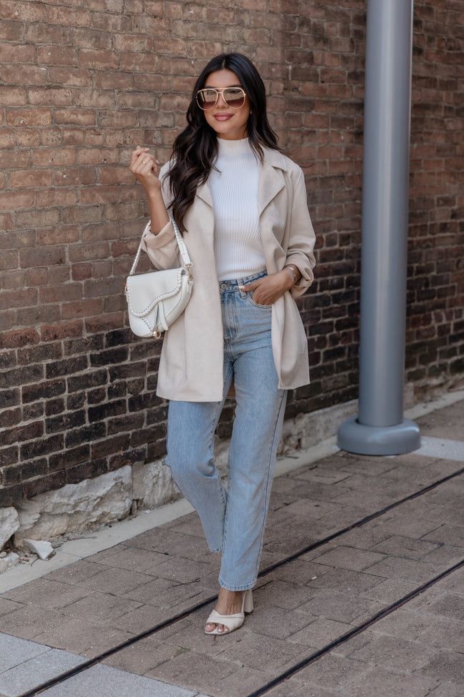 Forever Changing Cream Suede Jacket sold by Pink Lily product image thumbnail 2