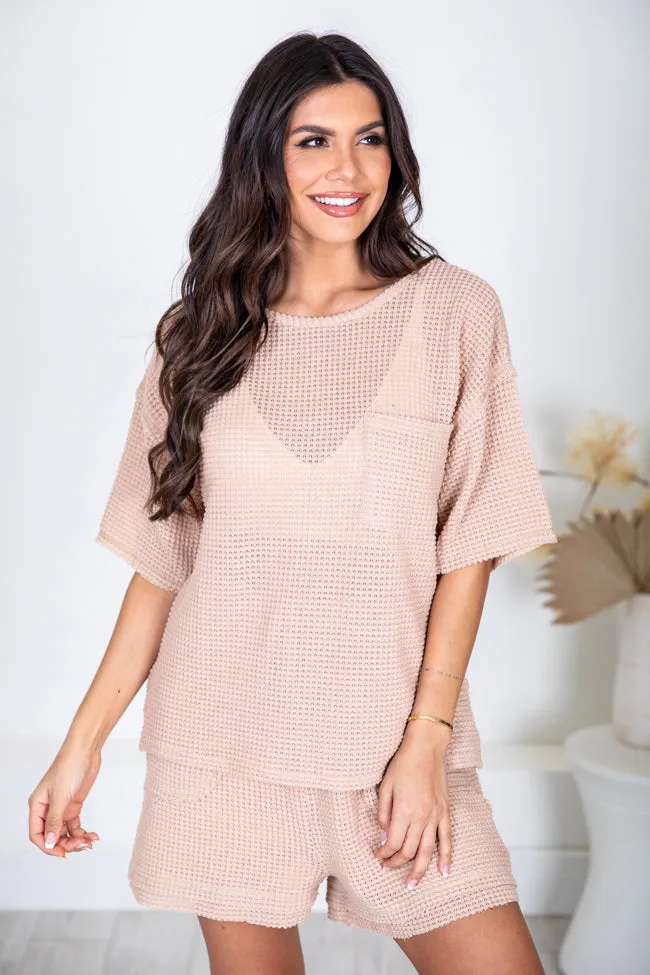 Working On It Taupe Waffle Knit Top FINAL SALE sold by Pink Lily product image thumbnail 2