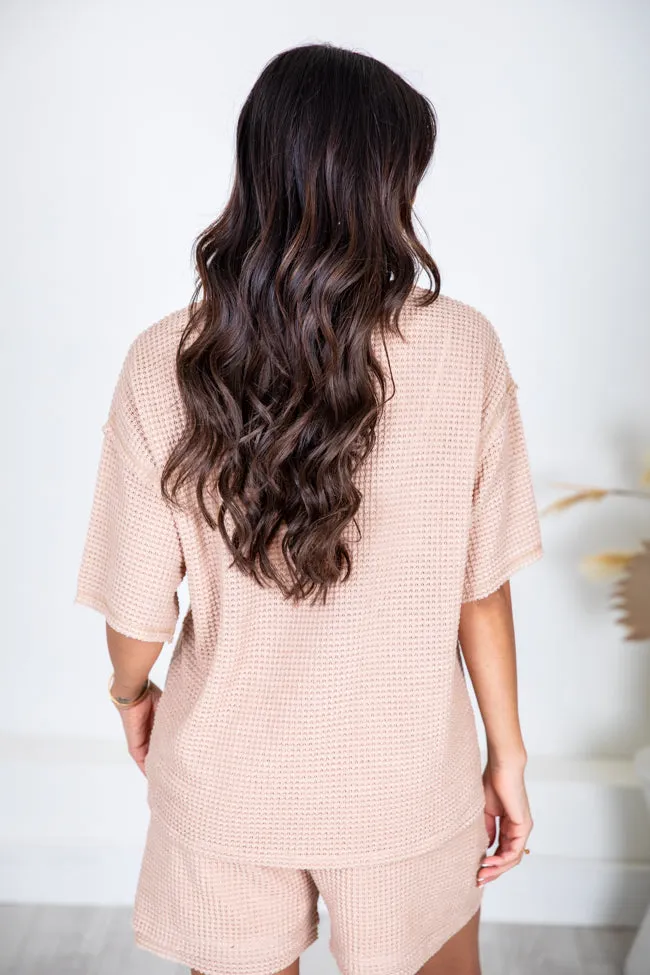 Working On It Taupe Waffle Knit Top FINAL SALE sold by Pink Lily product image thumbnail 4