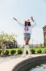 Red White and Boots White Oversized Graphic Sweatshirt sold by Pink Lily