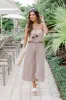 Dare To Dream Strapless Mocha Jumpsuit FINAL SALE sold by Pink Lily