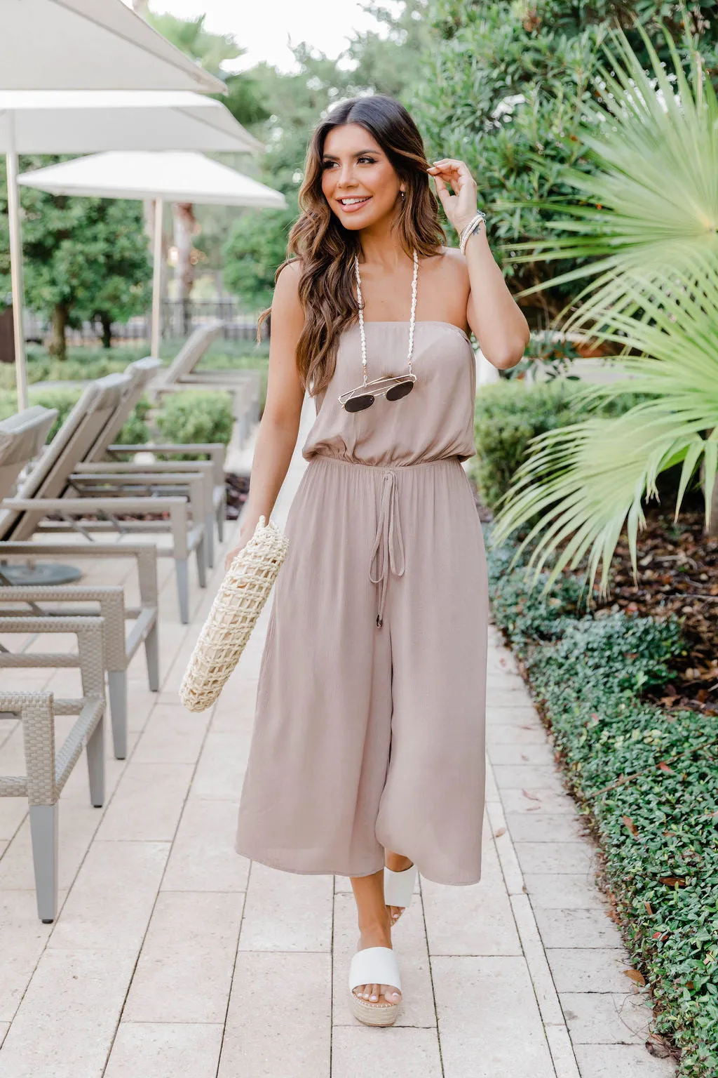 Dare To Dream Strapless Mocha Jumpsuit FINAL SALE sold by Pink Lily product image thumbnail 2