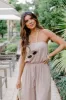 Dare To Dream Strapless Mocha Jumpsuit FINAL SALE sold by Pink Lily