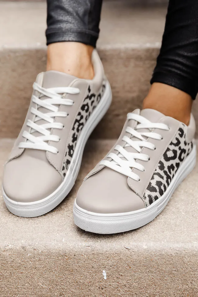 Dottie Taupe Leopard Print Sneakers FINAL SALE sold by Pink Lily product image thumbnail 2