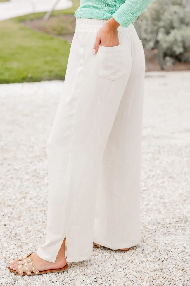 Happy You're Here Beige Linen Blend Beach Pants FINAL SALE sold by Pink Lily product image thumbnail 5