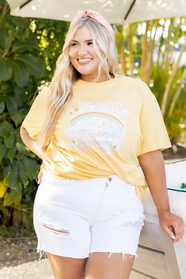 Do Good Yellow Oversized Graphic Tee sold by Pink Lily product image thumbnail 3